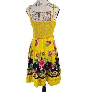 Magic women's Dopamine sundress yellow floral Size xl Funky beachy Summer picnic